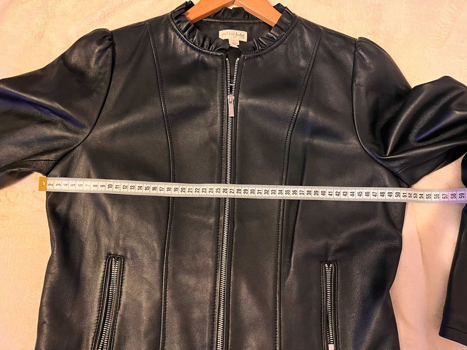 Geaca piele neagra dama