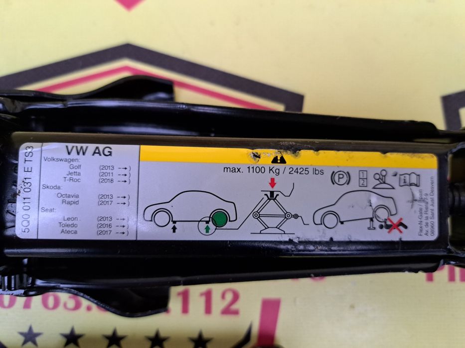 Cric auto original Vw Golf 7 Jetta T-roc Skoda Octavia 3 Rapid Husa