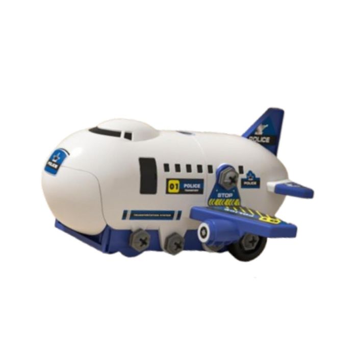 Avion Jucarie 2in1 - Demontabil, Model Politie, mini Vehicule, Joynix