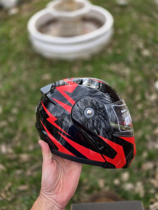 Casca moto atv NEVA FILP UP NOU cu ochelari de soare