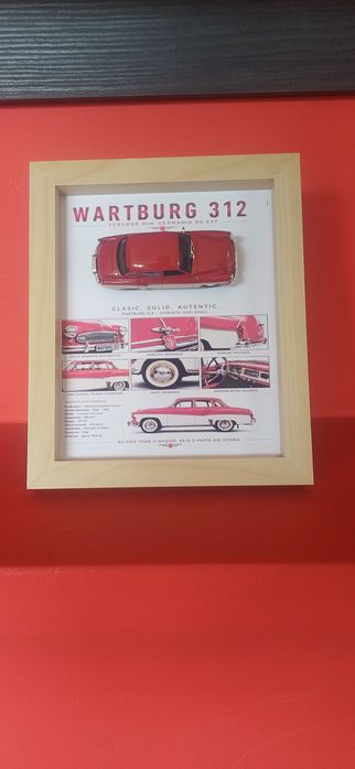 Tablou 3D Car Frame Art – Wartburg 312 (Legendă din Germania de Est)