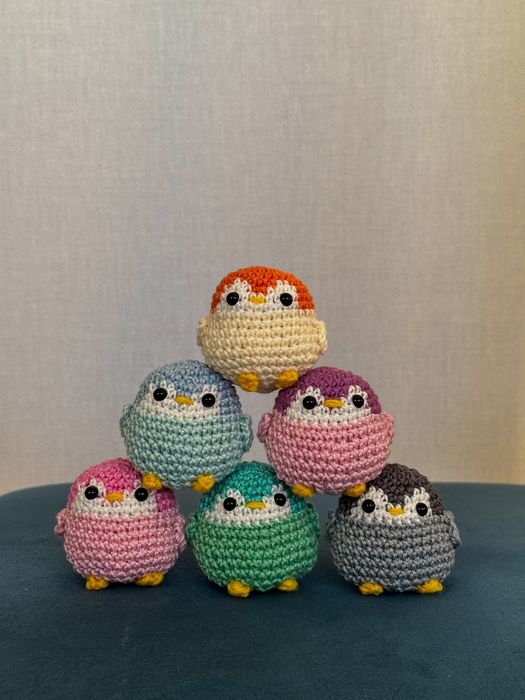 Вязаные игрушки пингвины