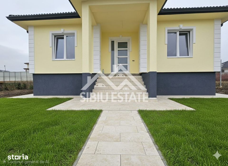 Casa noua 4 camere, 2 bai, pe un singur nivel