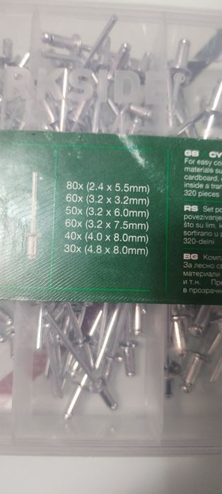 Pistol nituri stanley. Si set  nituri parkside