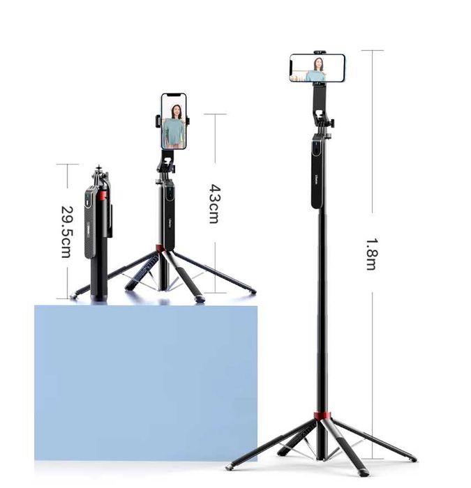 Ulanzi MA09 селфи стик , статив за смартфон или GoPro 180 см.