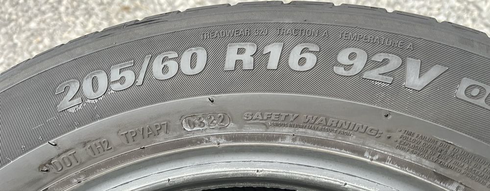4бр 205/60/16 на 7мм с 22дот Кумхо