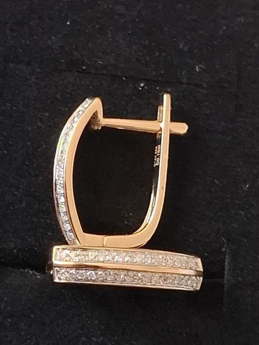 Cercei aur 14k diamante