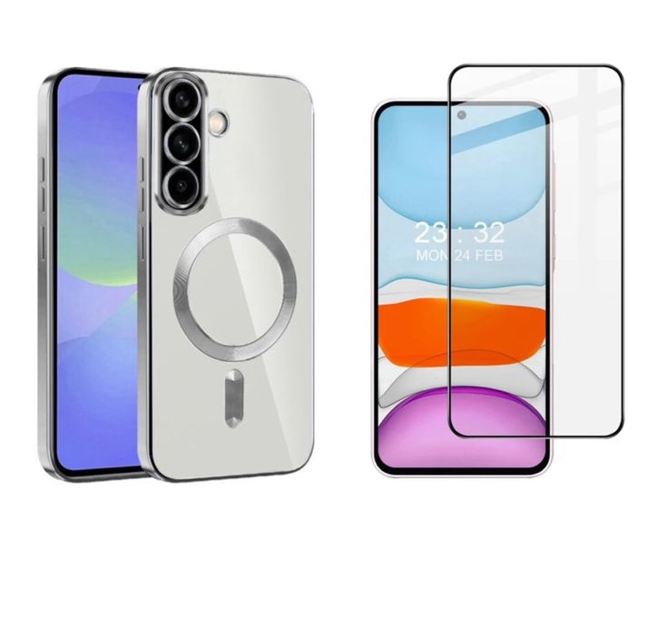 Samsung A35/A55/A36/A56/S23 FE/S24FE/S25FE Husa Magsafe + Folie Sticla