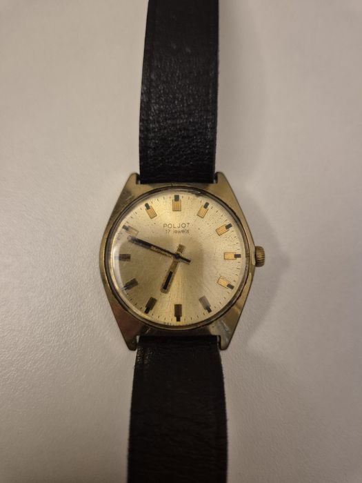 Ceas Poljot 17 jewels  carcasa placata aur,stare excelenta