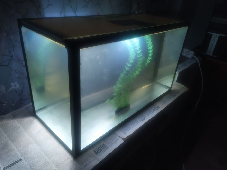 Аквариум 65л + бонусы и рыбки.