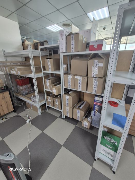 Стеллаж складской архивный металлический полка гараж дома