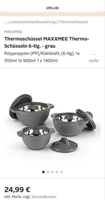 SET de 3 boluri termice MAXXMEE.