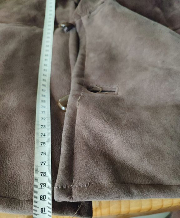 Мъжко кожено палто/яке/кожух Shearling/Винтидж естествена агнешка кожа   пилотско размер 52/54/XL/2Х