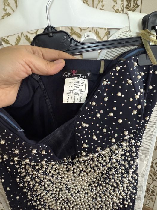 Вечернее платье с жемчугом