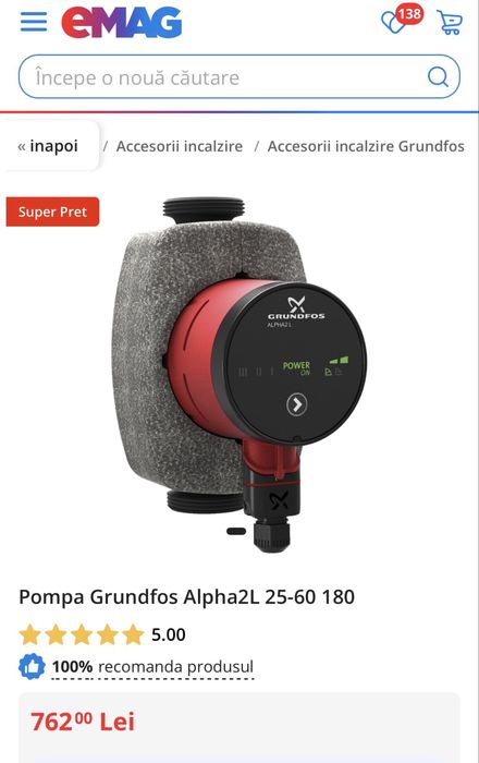 Pompa Grundfos Alpha 2L  25/60