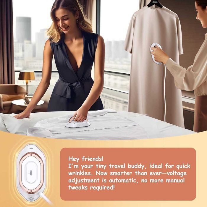 Пътна ютия Newbealer с двойно напрежение - 120V/220V (без пара)