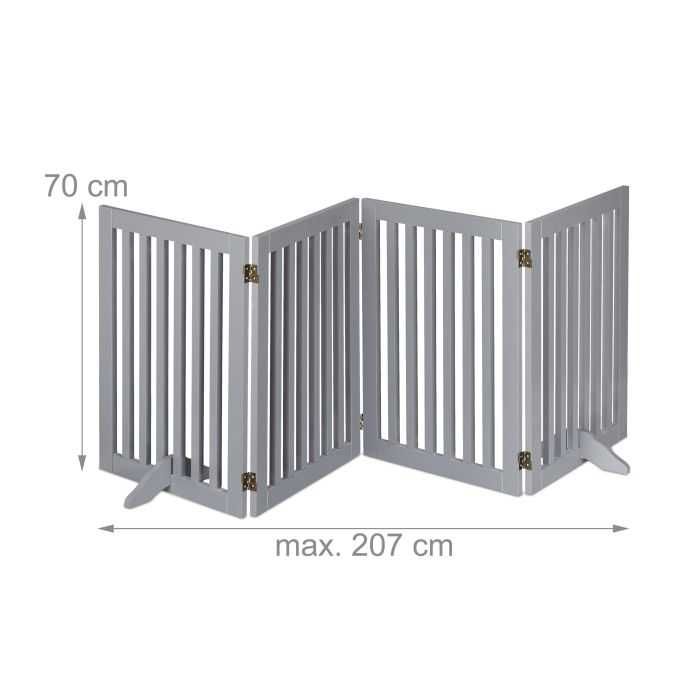 Преграда за стълби/домашни любимци/деца и друго Relaxdays сива
