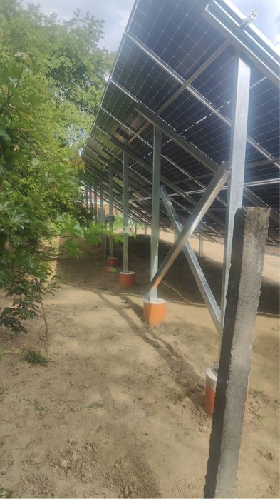Sistem complet de montaj la sol pentru 6 panouri foto-voltaice