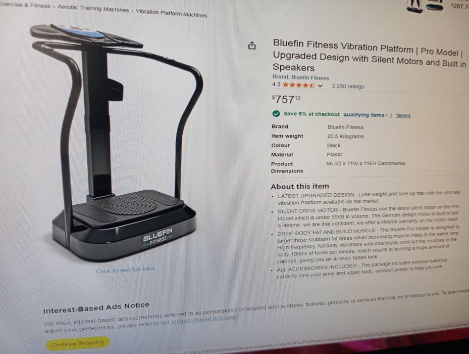 Вибрираща платформа Bluefin fitness 500  вата