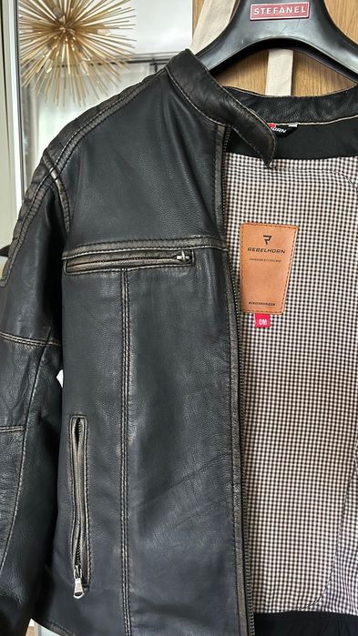 Geacã moto piele maro Rebelhorn mãsura M - Damã - Stare Excepționalã