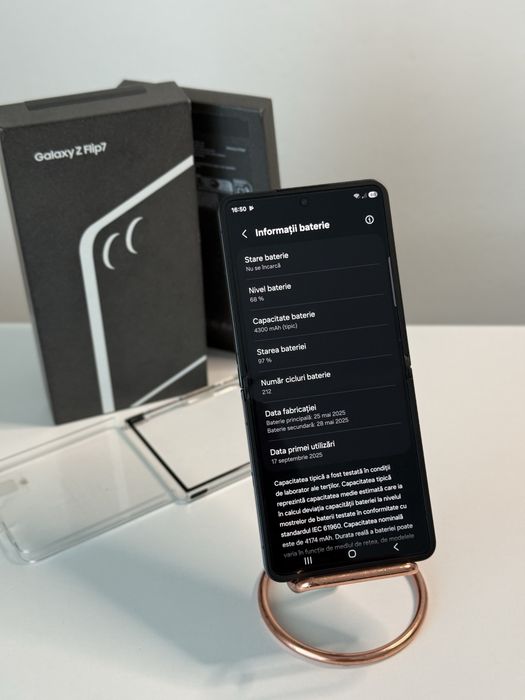 Samsung Galaxy Z Flip 7  97% full box + Garantie / Husa Samsung