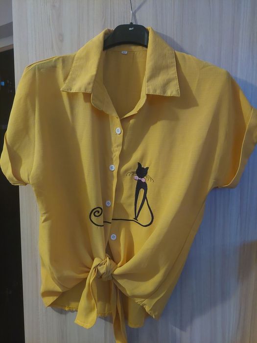 Дамска риза, цвят горчица, размер М