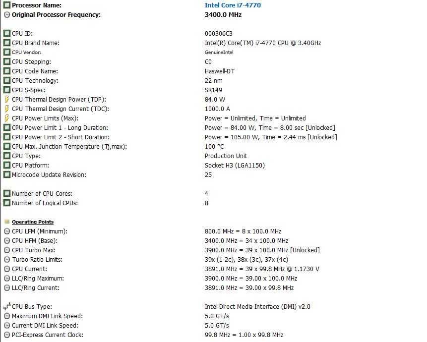Procesor Intel Core i7-4770 3,40Ghz Turbo 3,90Ghz,8MB,Socket 1150,Haswell