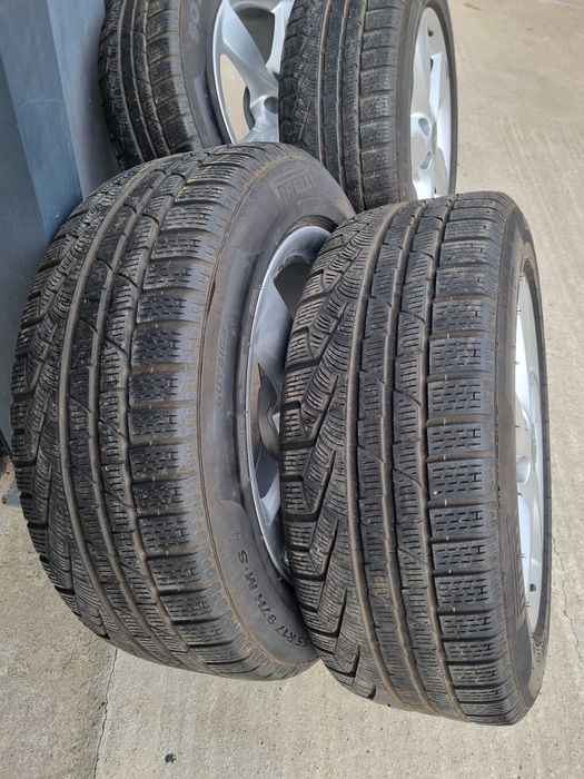 Оригинални Ауди джанти 17 5х112  с зимни гуми  225 55 17