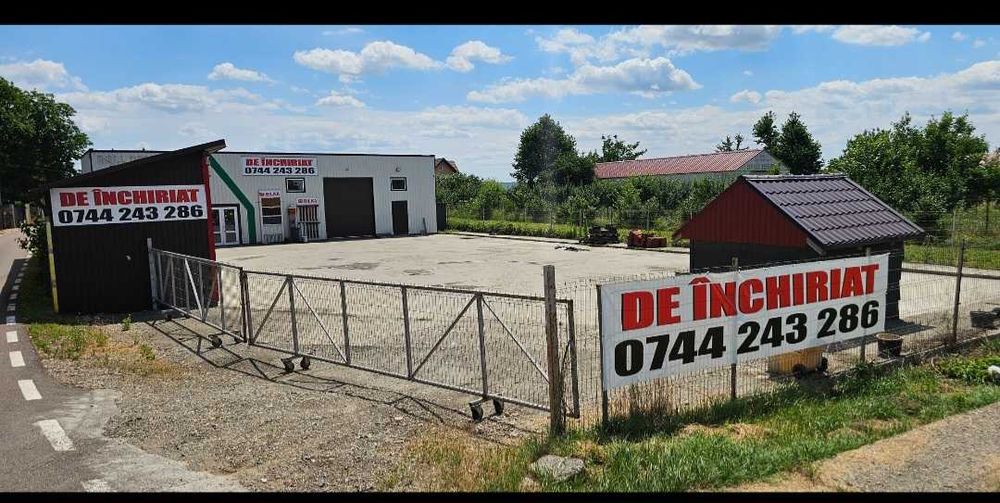 Inchiriez Hala in Horia 800 mp curte betonata plus 200 mp. hala la E85.,cu utilitati