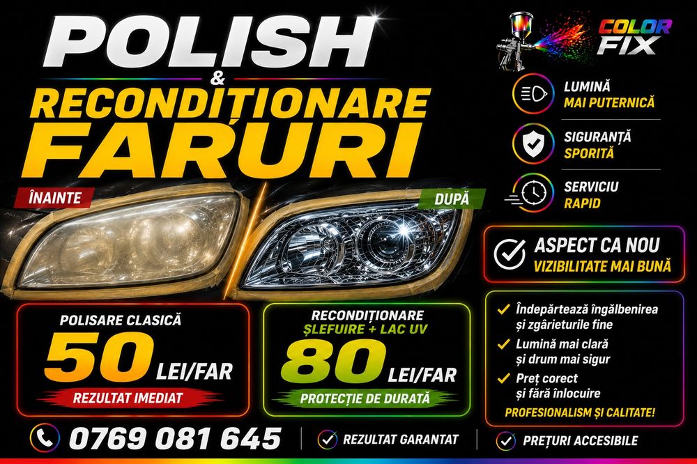 Polish/Recondiționare faruri