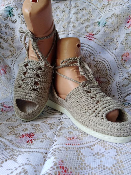 Летние эспадрильи. Ручная работа