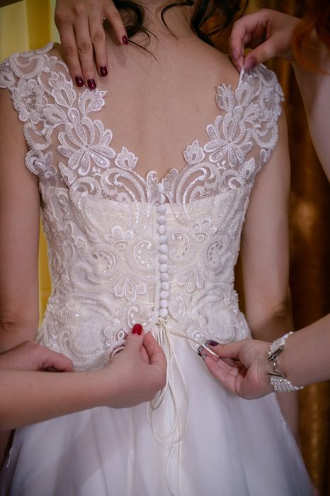 Rochie de mireasa ivory A-line, Casa Tania, Cluj-Napoca