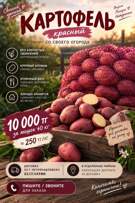 Красный картофель
