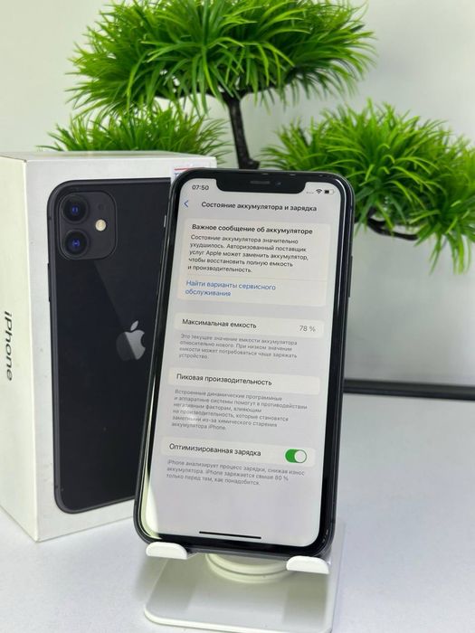 iPhone 11 / Akb 78%  ОЗУ: 6 GB SSD: 64gb