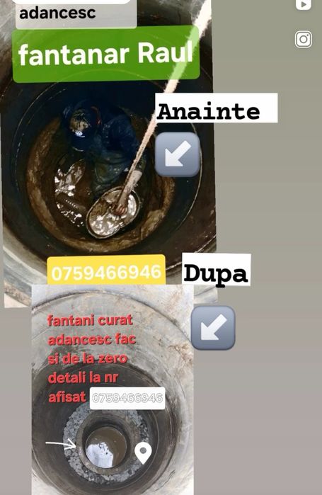 Curatare fantana decolmatare