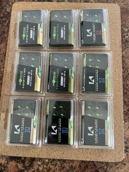 Carlige pescuit Korda Kaptor -9 cutii la pret de 5 !