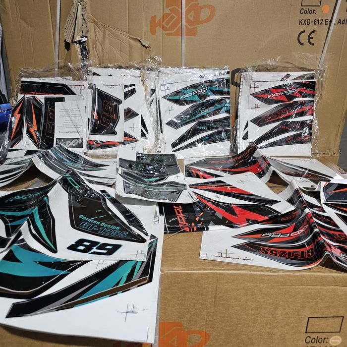 Kit Stickere cross KXD 125cc Hurricane / GT125-S  turcoaz motocicletă