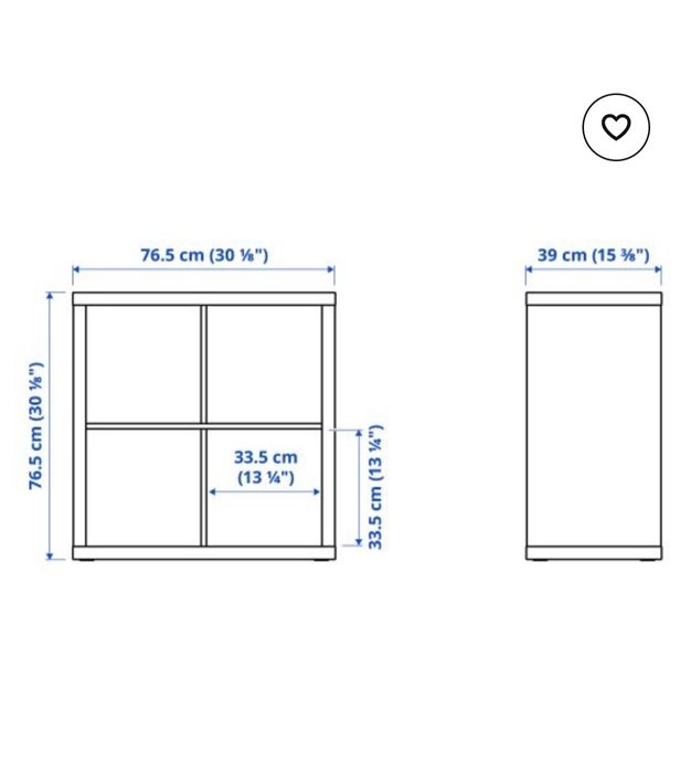 Шкаф IKEA KALLAX 2×2 с вратички – много добро състояние