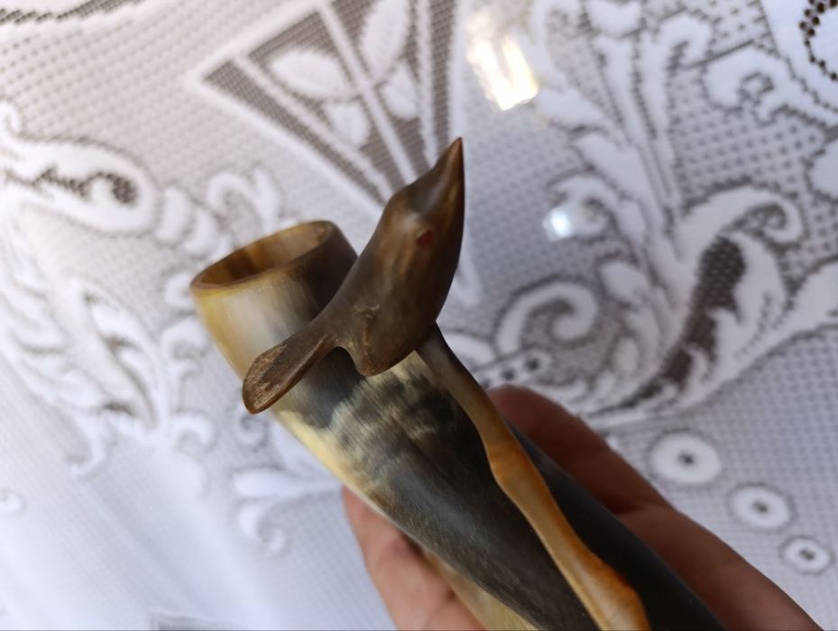 Сувенир Птичка на ветке ( кость СССР )