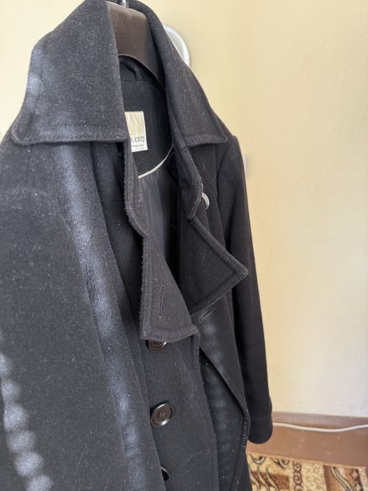 Дамско черно палто