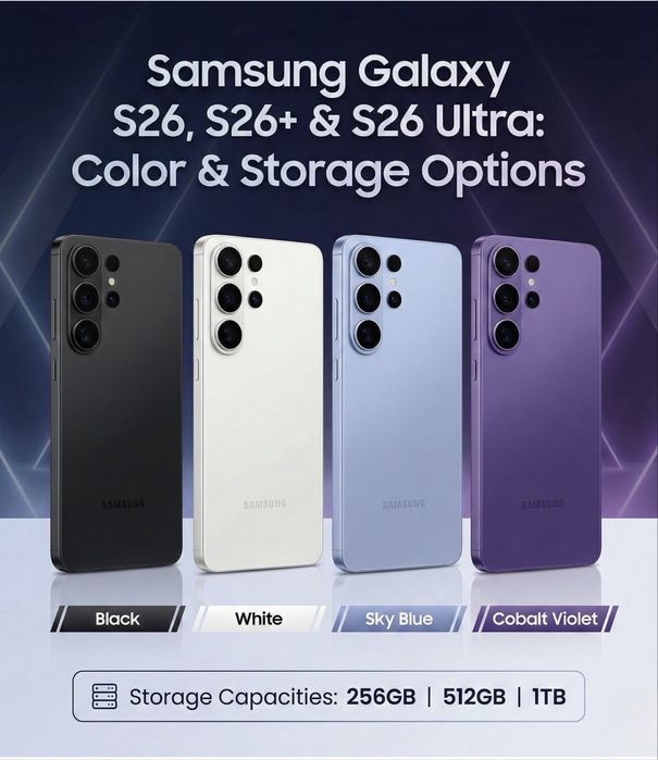 НОВ! SAMSUNG GALAXY S26  12/256gb 512 1TB *ЛИЗИНГ TBI самсунг с26 черен