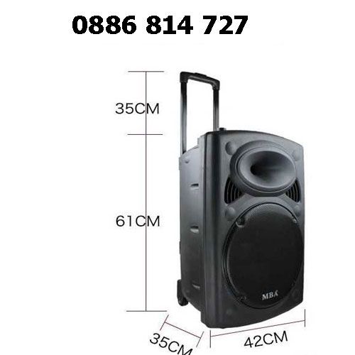 Караоке тонколона Mba F-15 5000W 15", bluetooth, 2 безжич. микрофона,