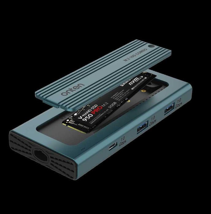 Внешний корпус бокс для  SSD M.2 NGFF 5-10-20Gbps Onten+ доставка 24/7