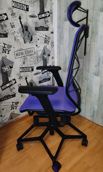 Scaun de gaming, Profesional, violet/Negru