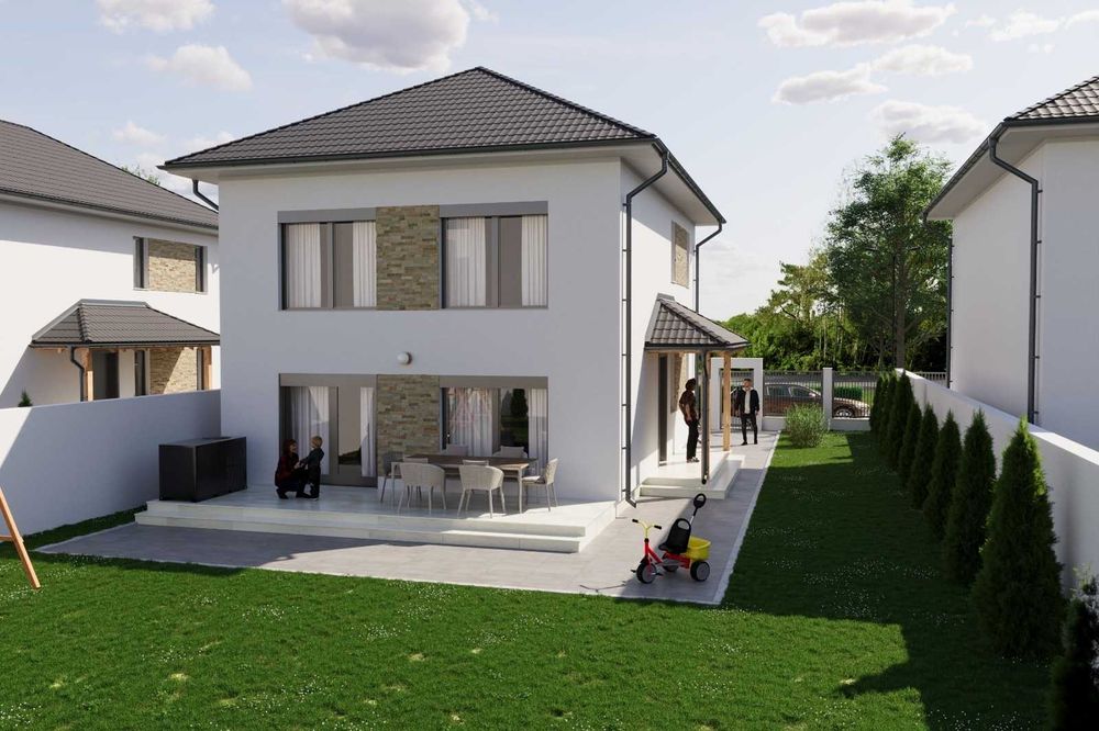 Casă individuala noua de vanzare, pod 4 camere teren 380 mp Șura Mică