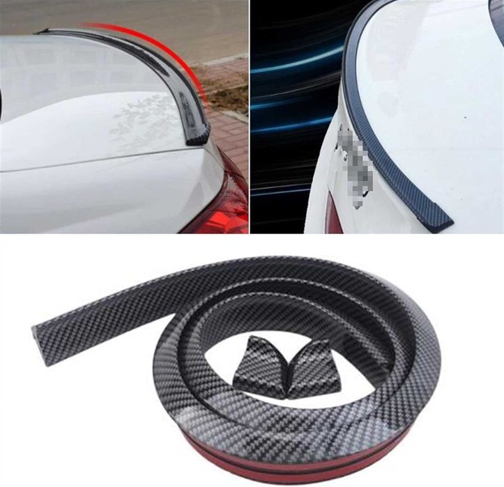 Универсален карбонов лип спойлер за багажник 1.5 метра/4.5см