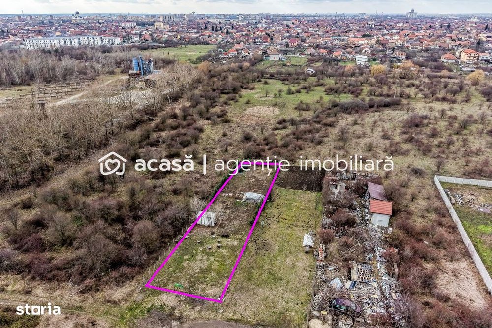 Teren 906 mp Arad,  preț sub localitățile limitrofe.