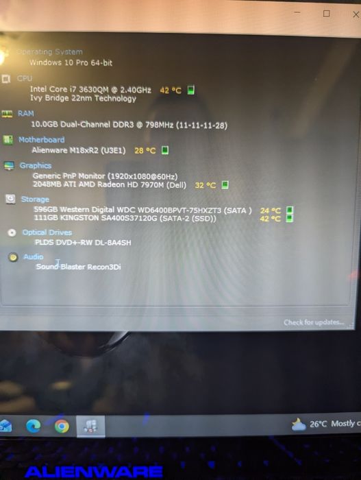 Alienware m18x r2 i7 3630qm la preț de piese