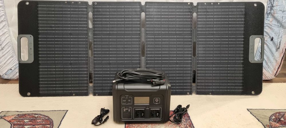 Statie de incarcare portabila 600W + panou solar 100W