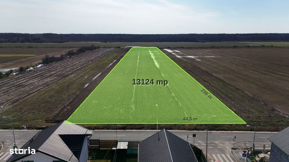 Teren 13.124 mp cu PUZ lotizare locuinte P+2E | Buftea | Investitie
